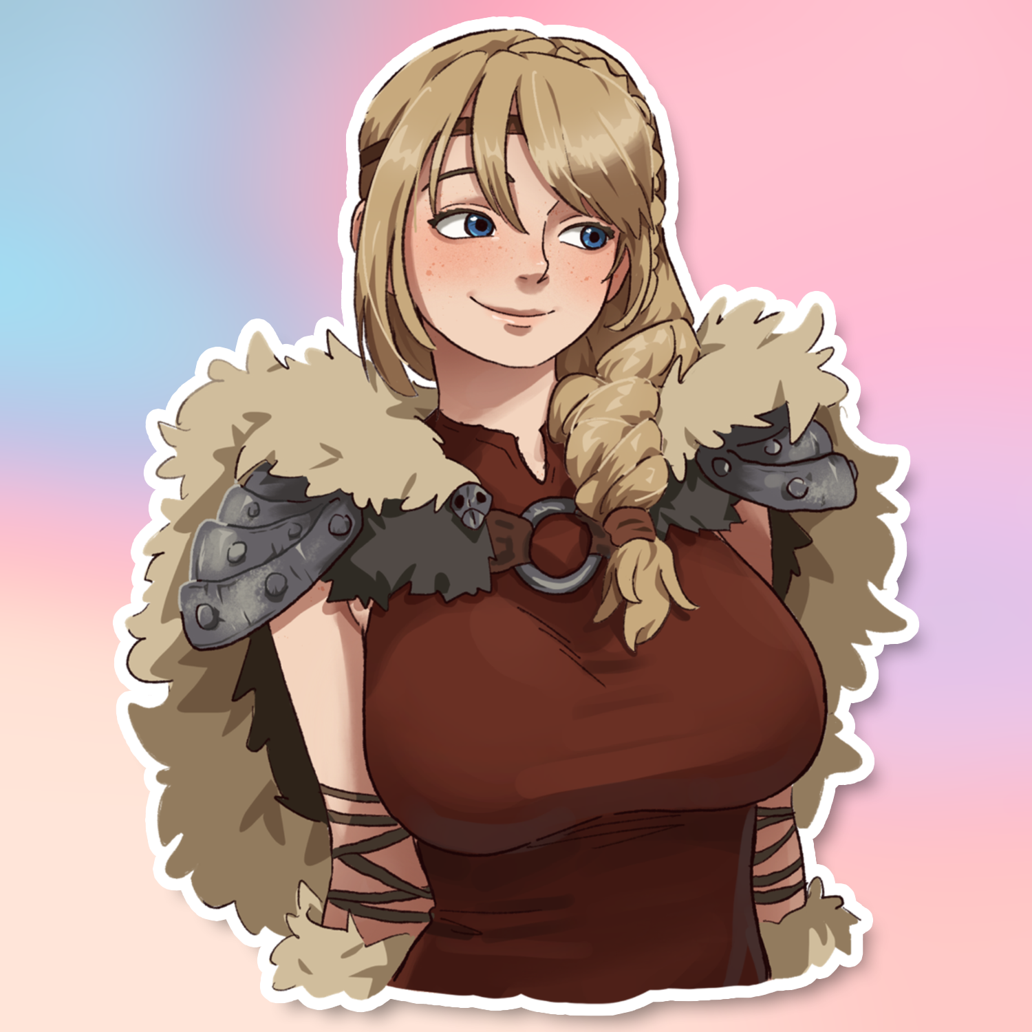 VIKING BUST STICKER! (VARIANTS) (DASHI)