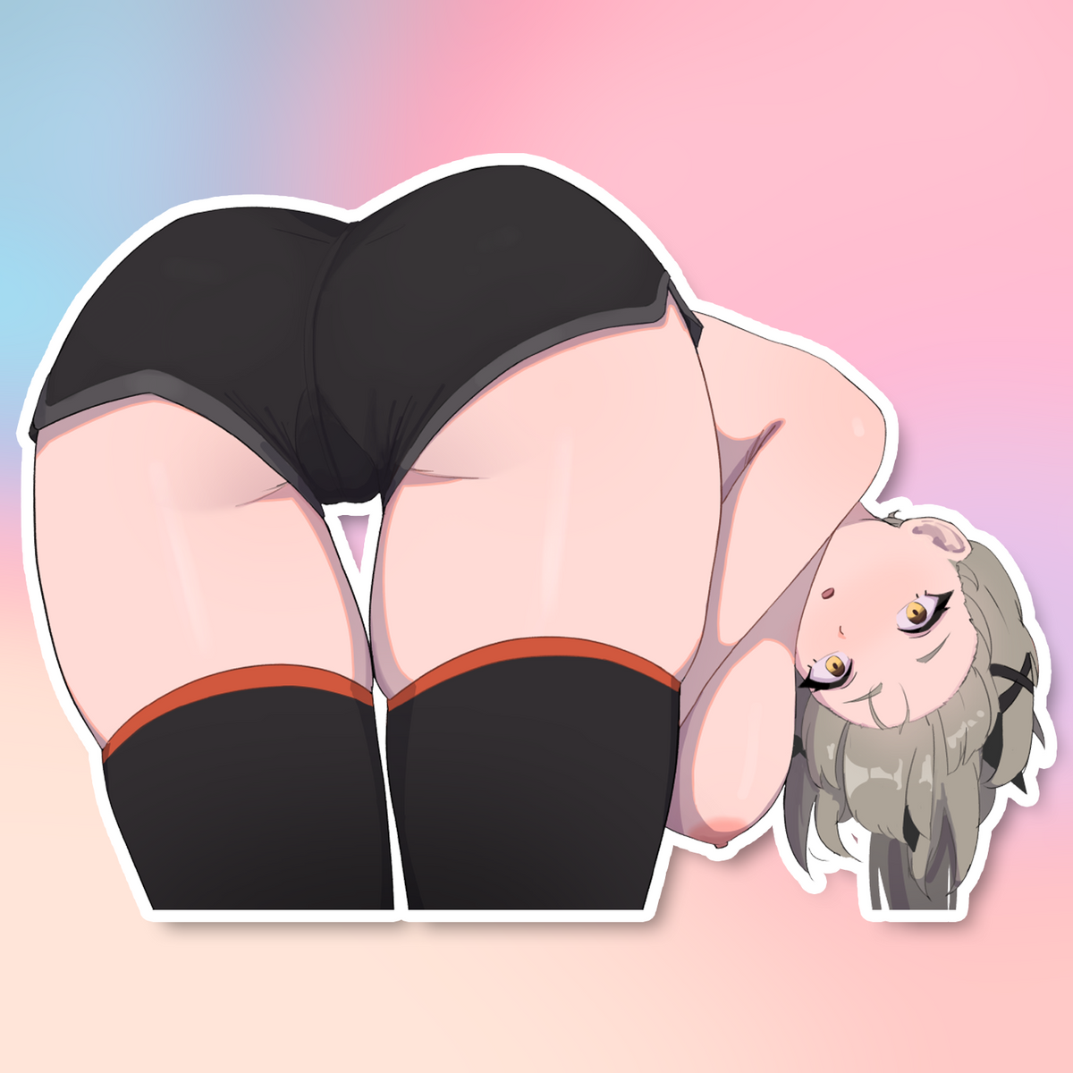 BENT OVER STICKER (ZUWUDRAWS)