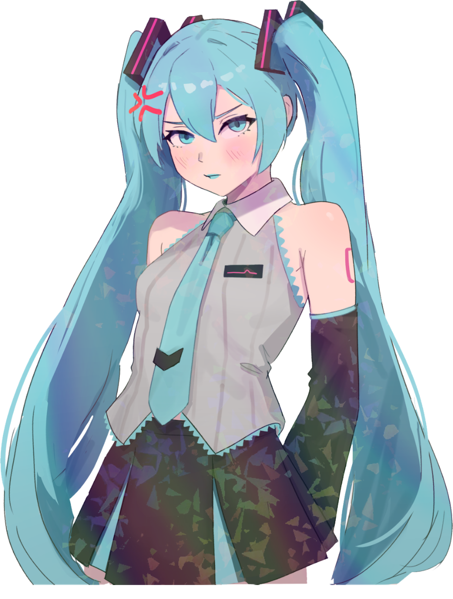 BLUE-HAIRED GRUMPYPANTS STICKER (ZUWUDRAWS)