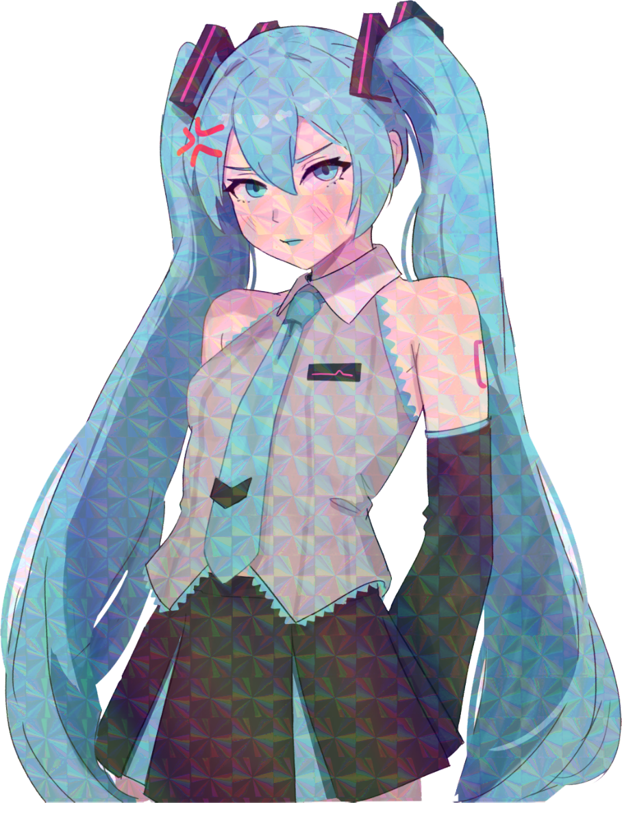 BLUE-HAIRED GRUMPYPANTS STICKER (ZUWUDRAWS)