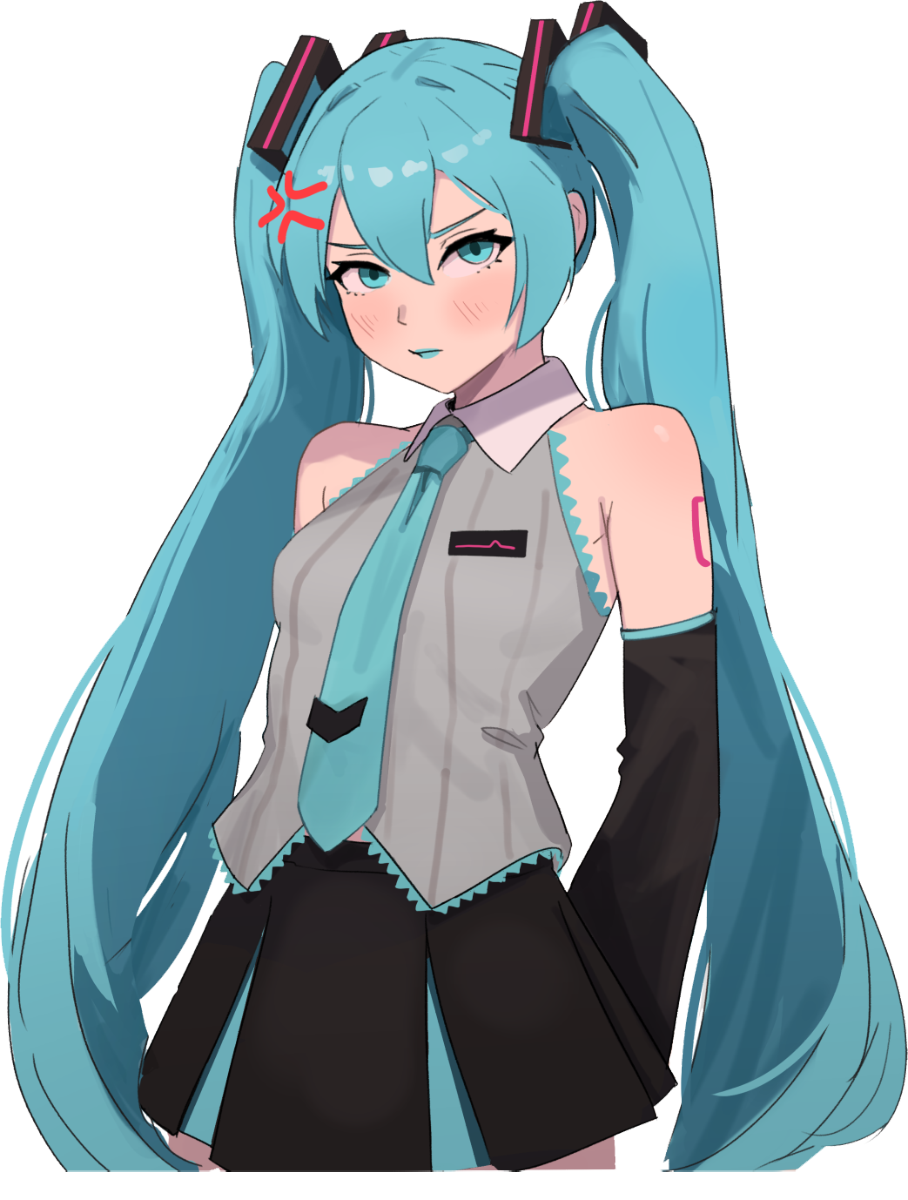 BLUE-HAIRED GRUMPYPANTS STICKER (ZUWUDRAWS)