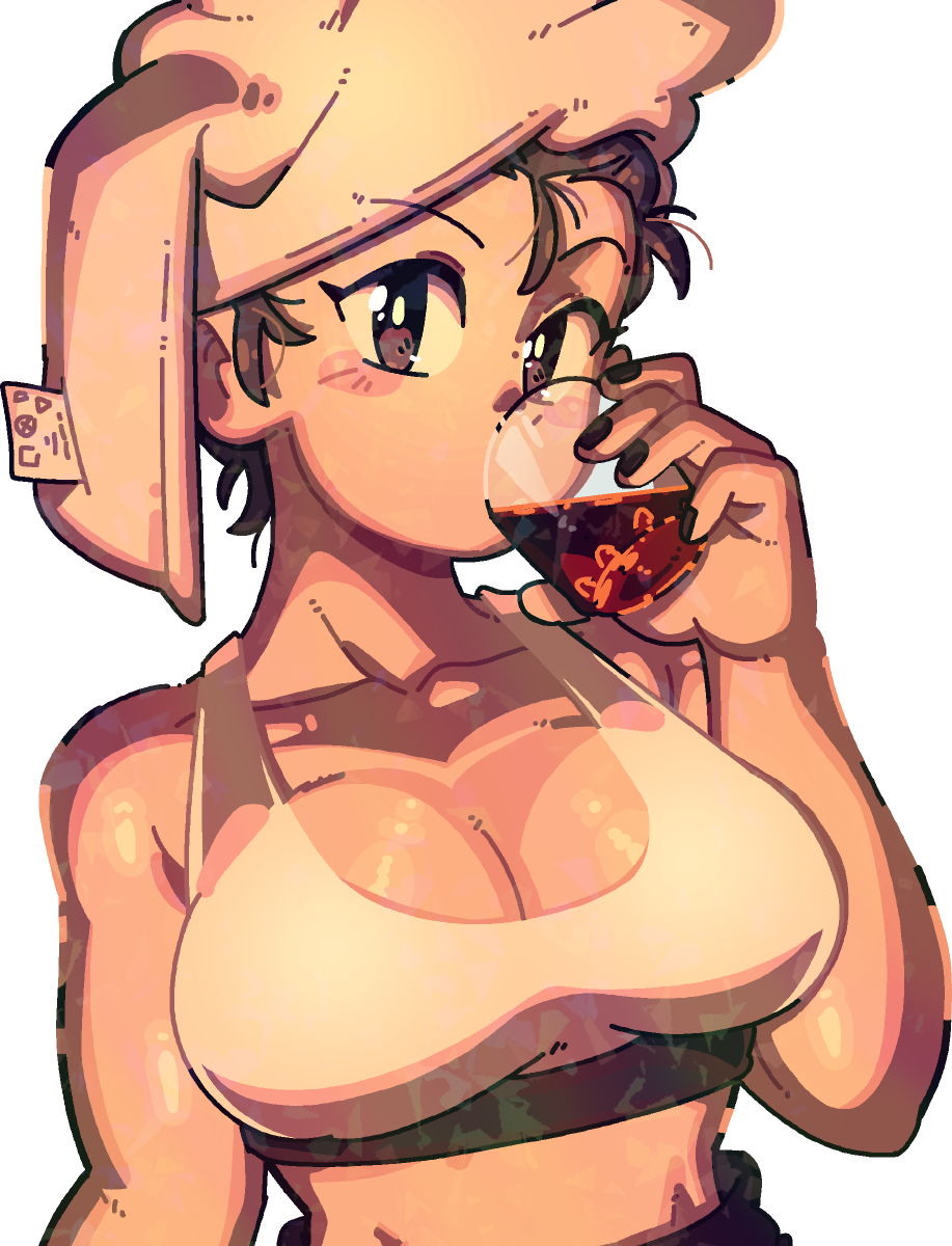 LUCIA ENJOYING A DRINK! (VARIANTS) (BRYCE AND SCOTT)