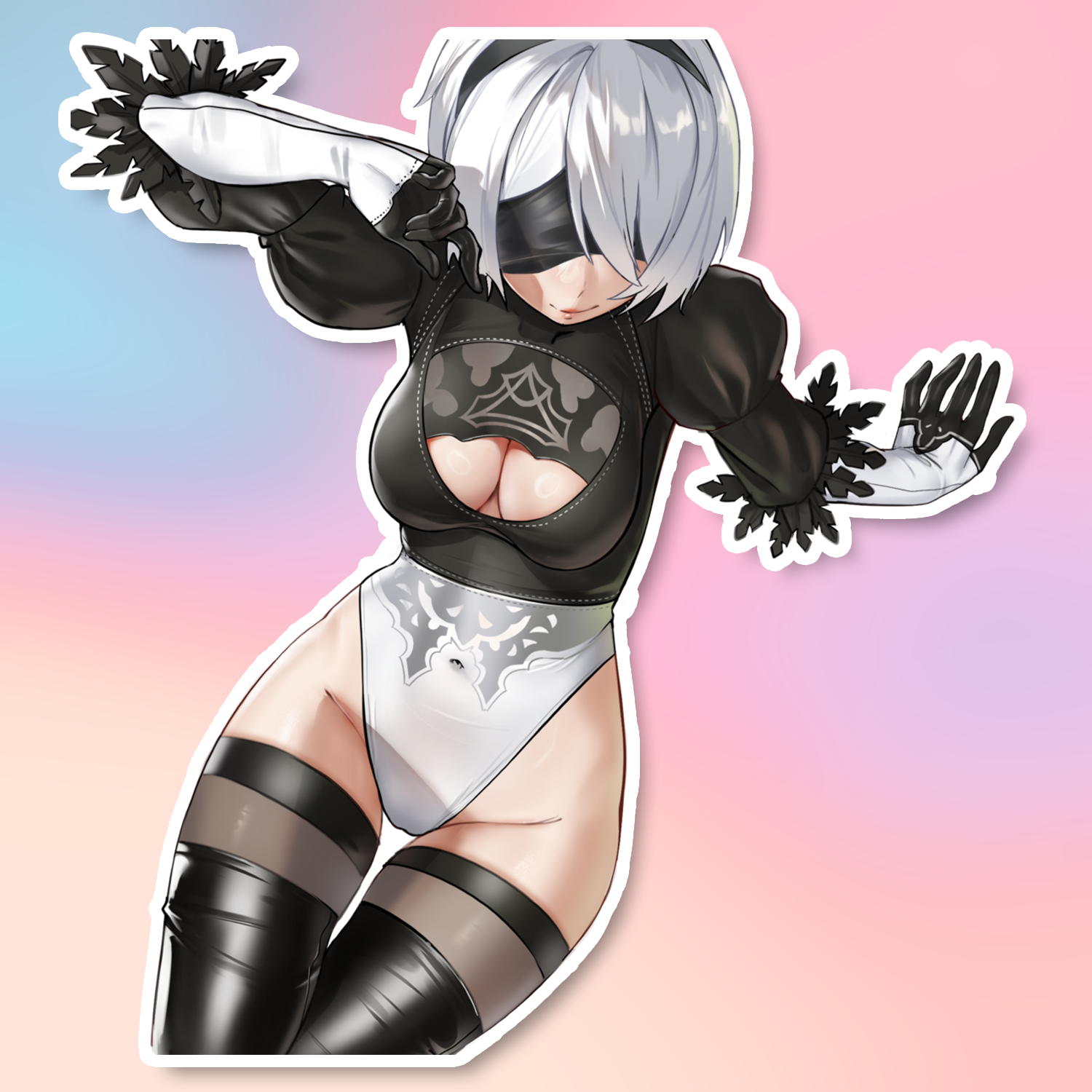 BUSTY BEAUTY STICKER (VARIANTS) (WALIGNER)