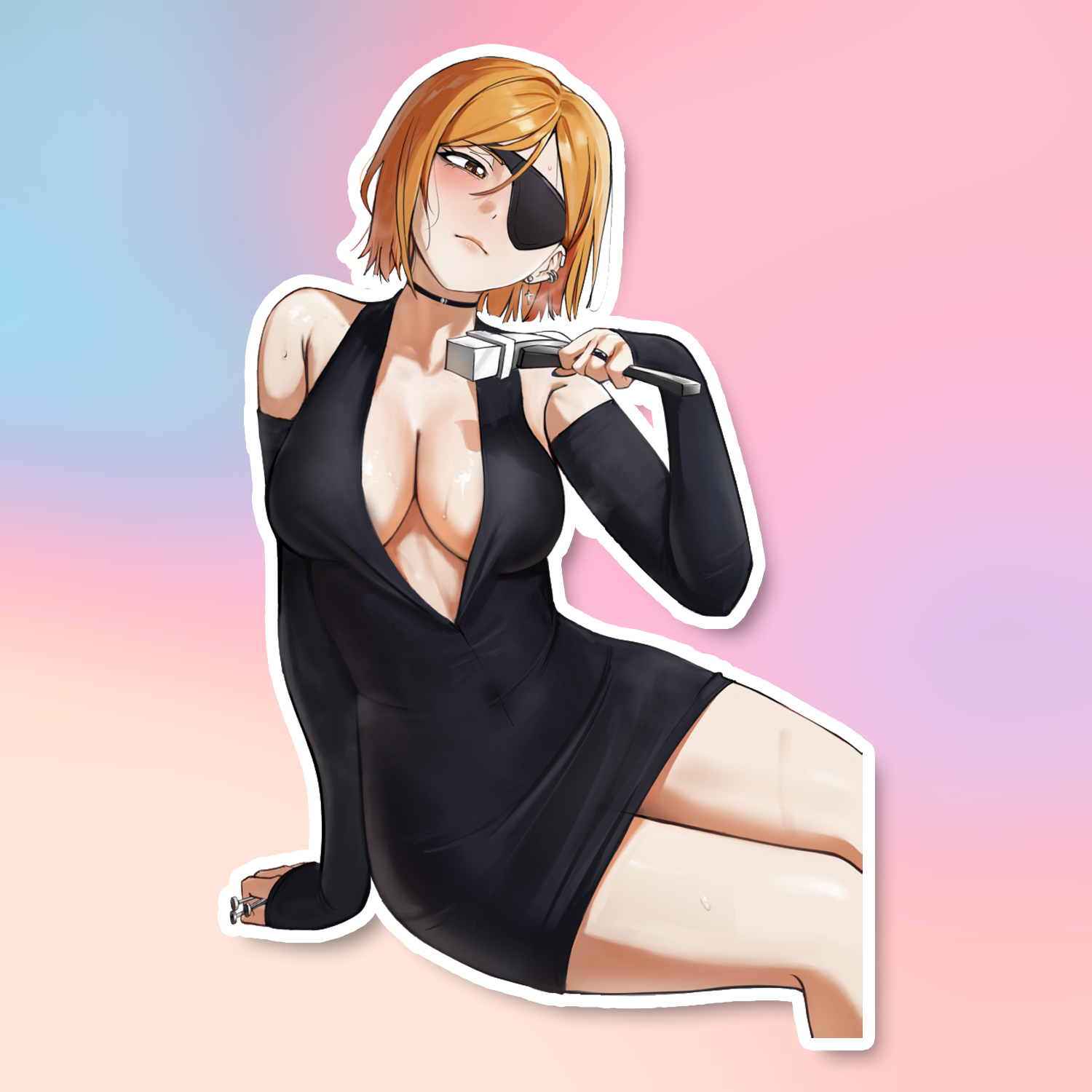 CUTIE IN BLACK STICKER (WALIGNER)