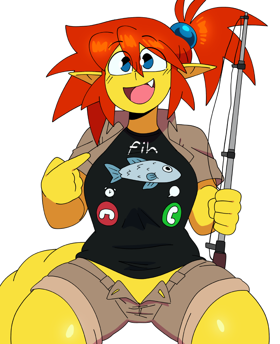 SUNNY FISHING STICKER! (VARIANTS) (QUINTZEEE)