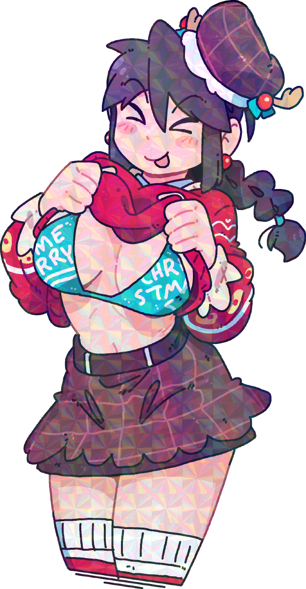 CHRISTMAS BOOBDROP LUCIA STICKER! (VARIANTS) (BRYCE AND SCOTT)