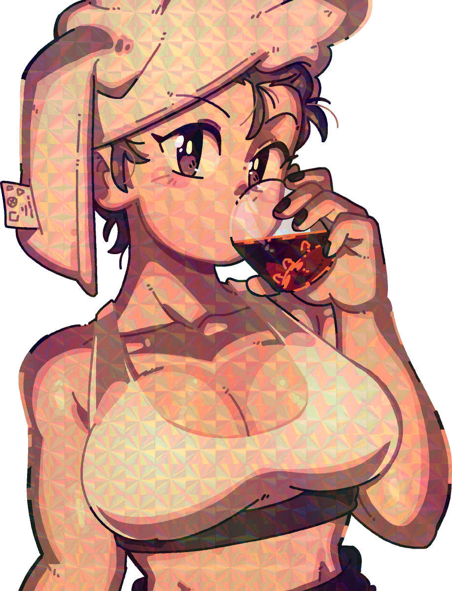 LUCIA ENJOYING A DRINK! (VARIANTS) (BRYCE AND SCOTT)