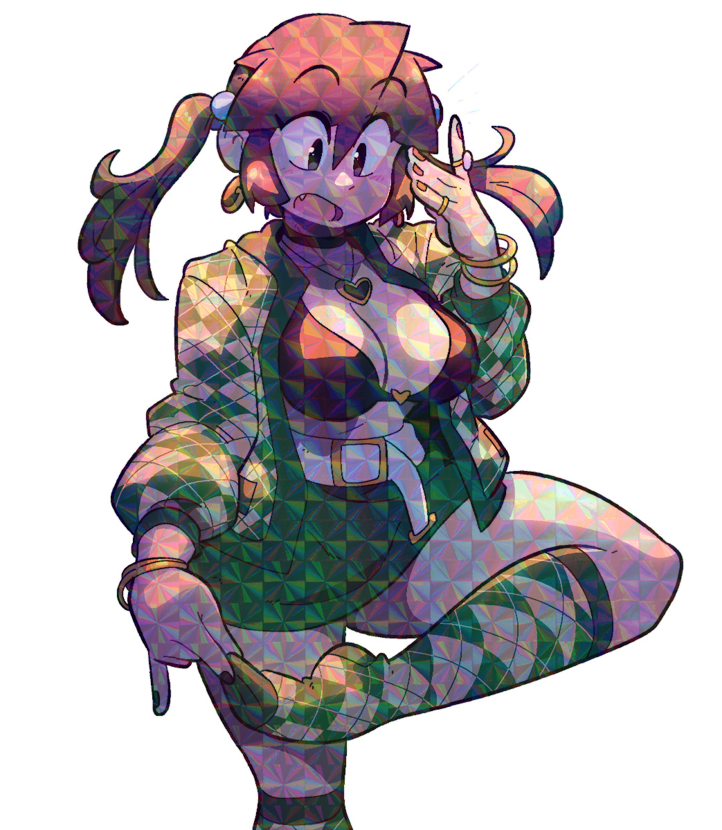 LUCIA GREEN CHECKERED SHIRT STICKER! (VARIANTS) (BRYCE AND SCOTT)