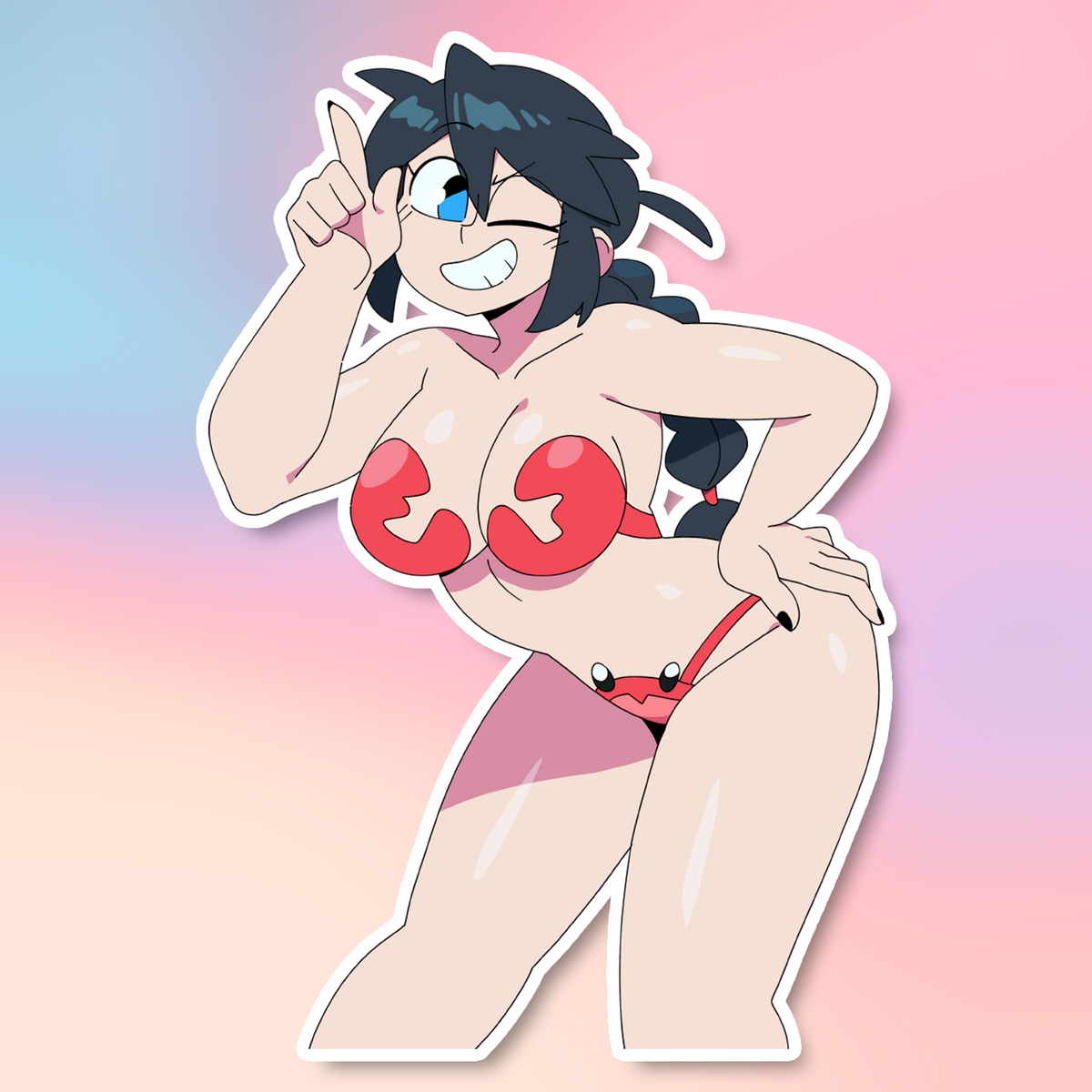 LUCIA CRAB BIKINI STICKER! (QUINTZEEE)