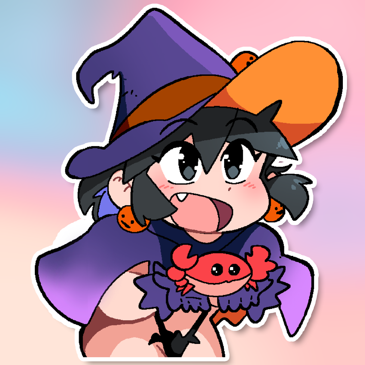 LUCIA HALLOWEEN CHIBI STICKER! (BRYCE AND SCOTT!)