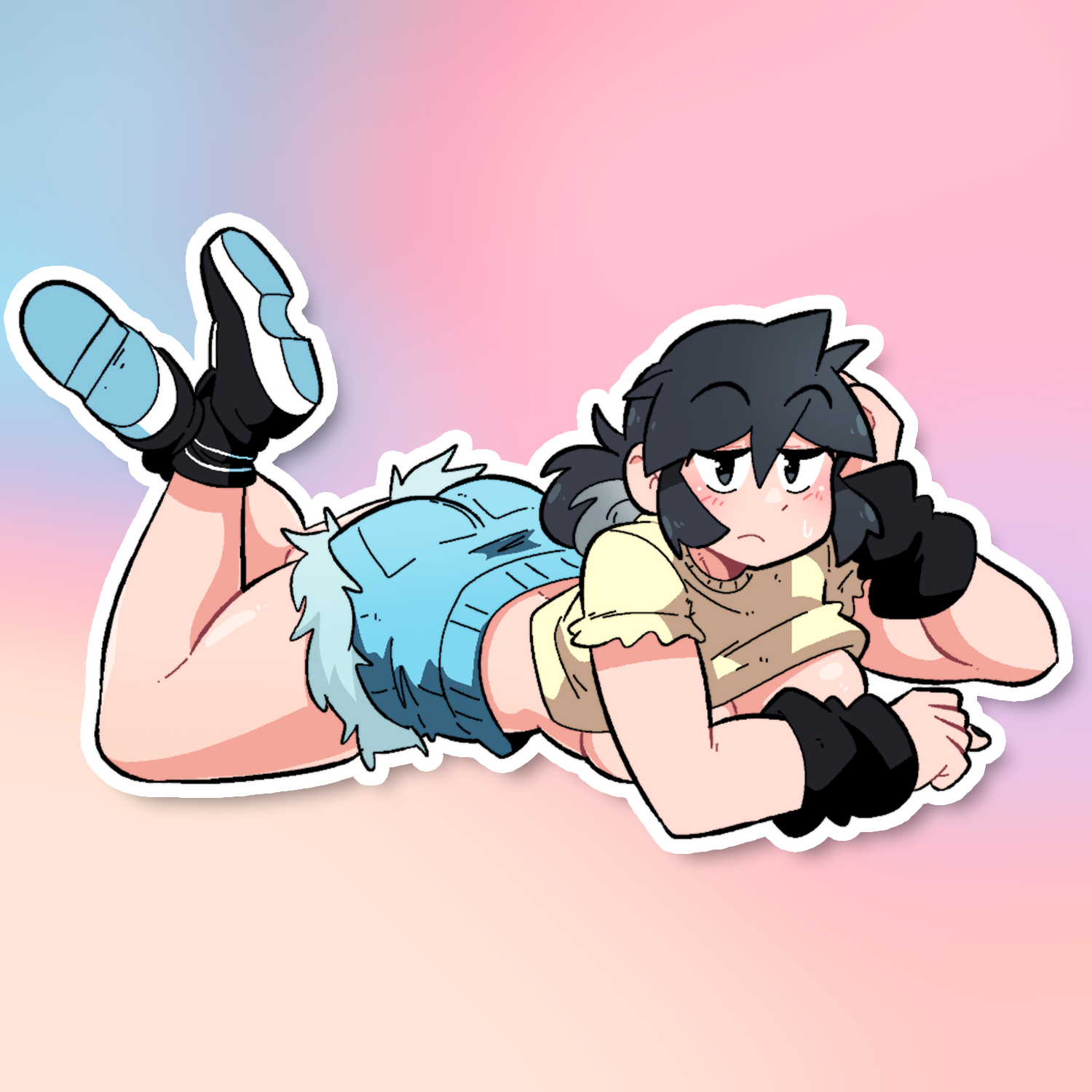 LUCIA LAYING DOWN STICKER! (BRYCE AND SCOTT!)