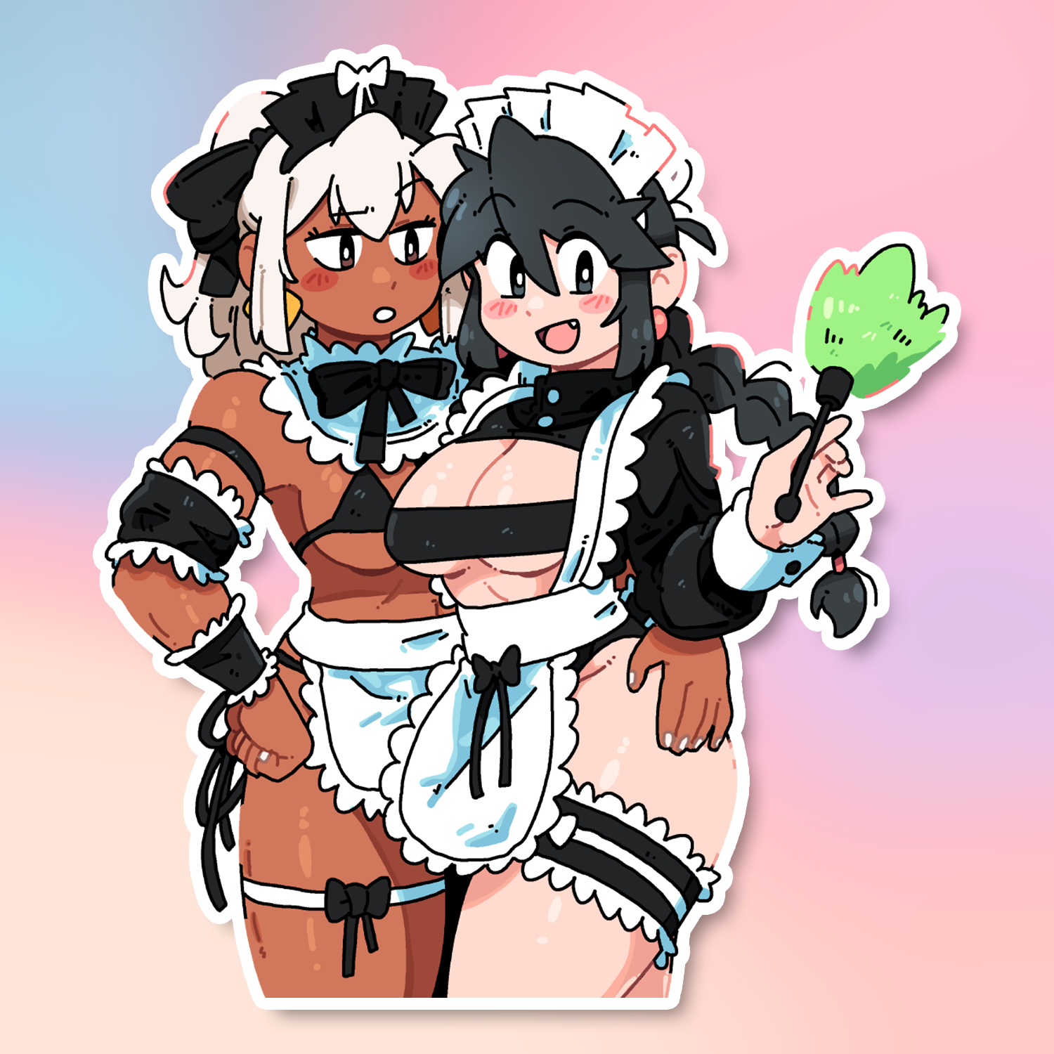 MAID GIRLS STICKER! (BRYCE AND SCOTT)