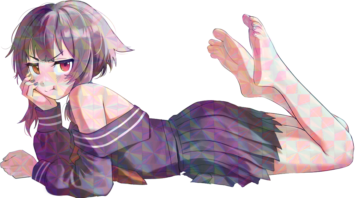 MEGUMIN LAYING DOWN STICKER! (VARIANTS) (WALIGNER)