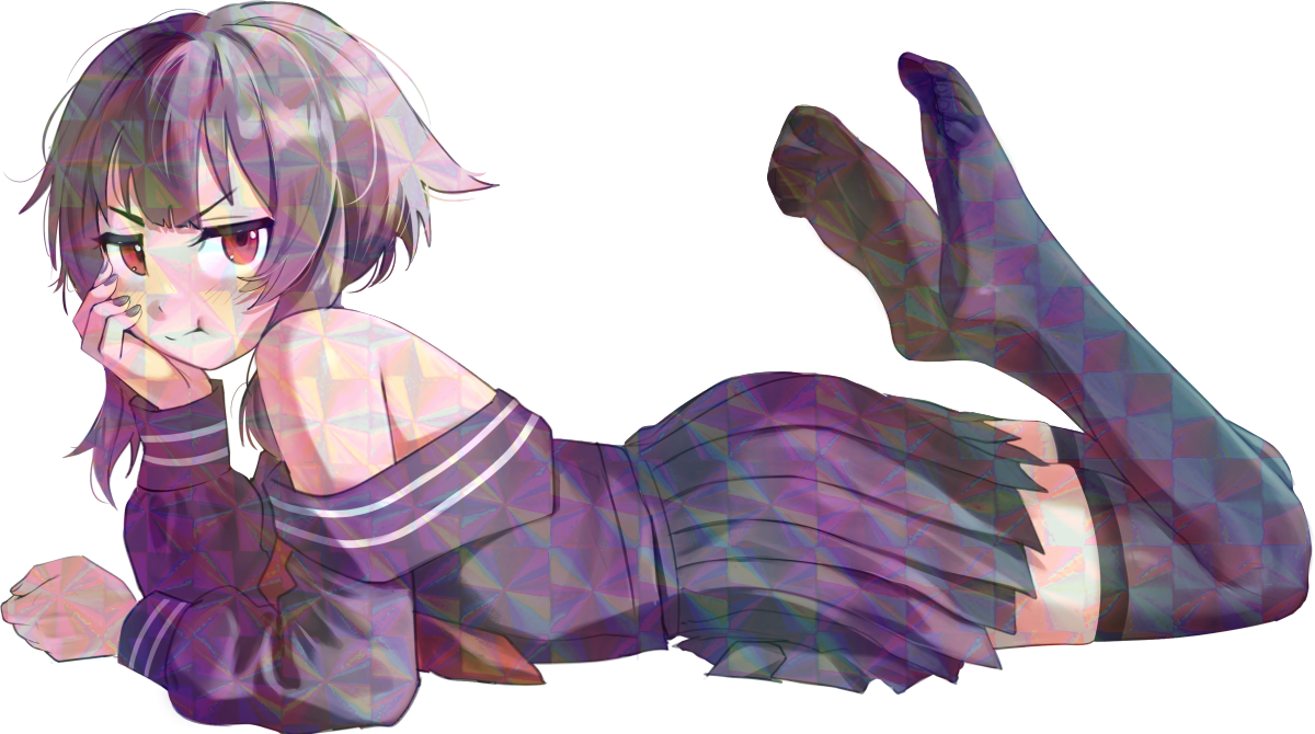 MEGUMIN LAYING DOWN STICKER! (VARIANTS) (WALIGNER)