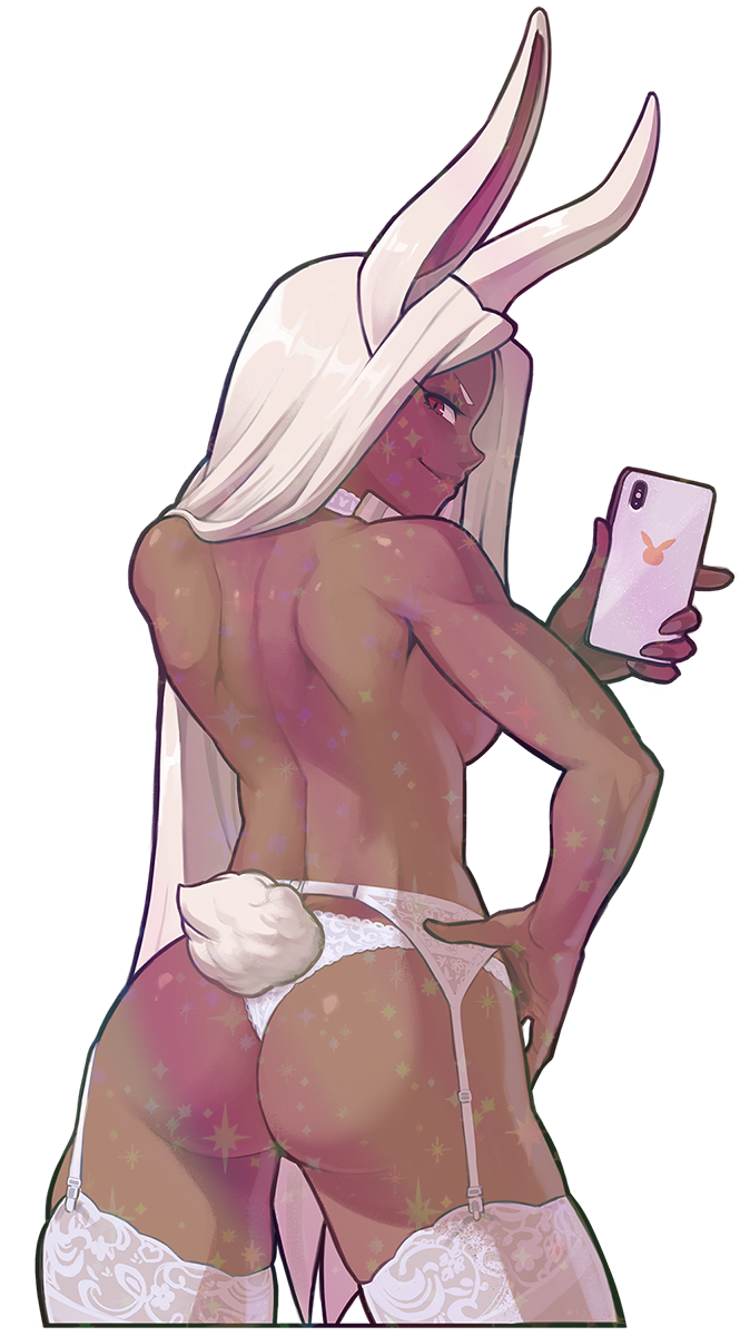 BUNNYGIRL SELFIE STICKER! (DIRTYERO)