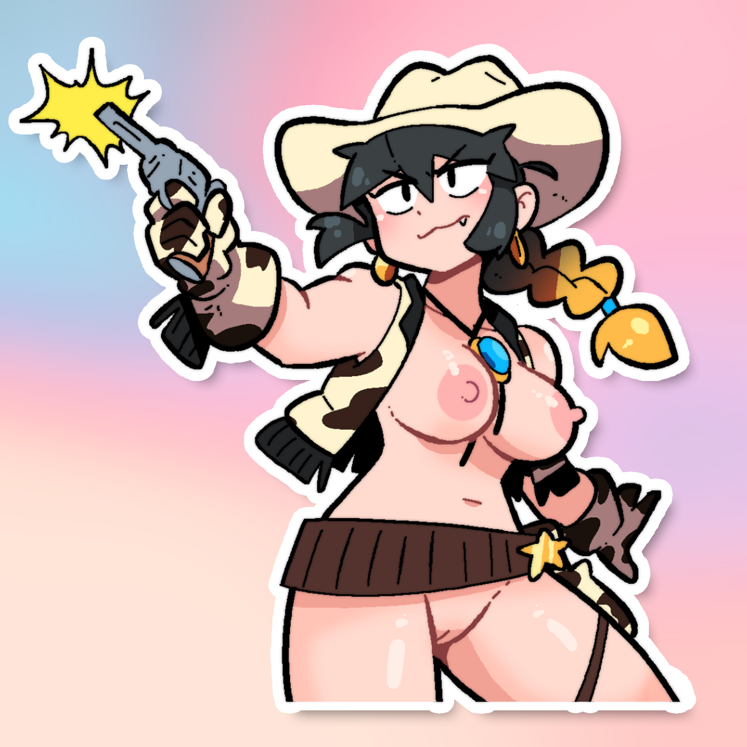 LUCIA BANG BANG COWBOY STICKER! (BRYCE AND SCOTT)