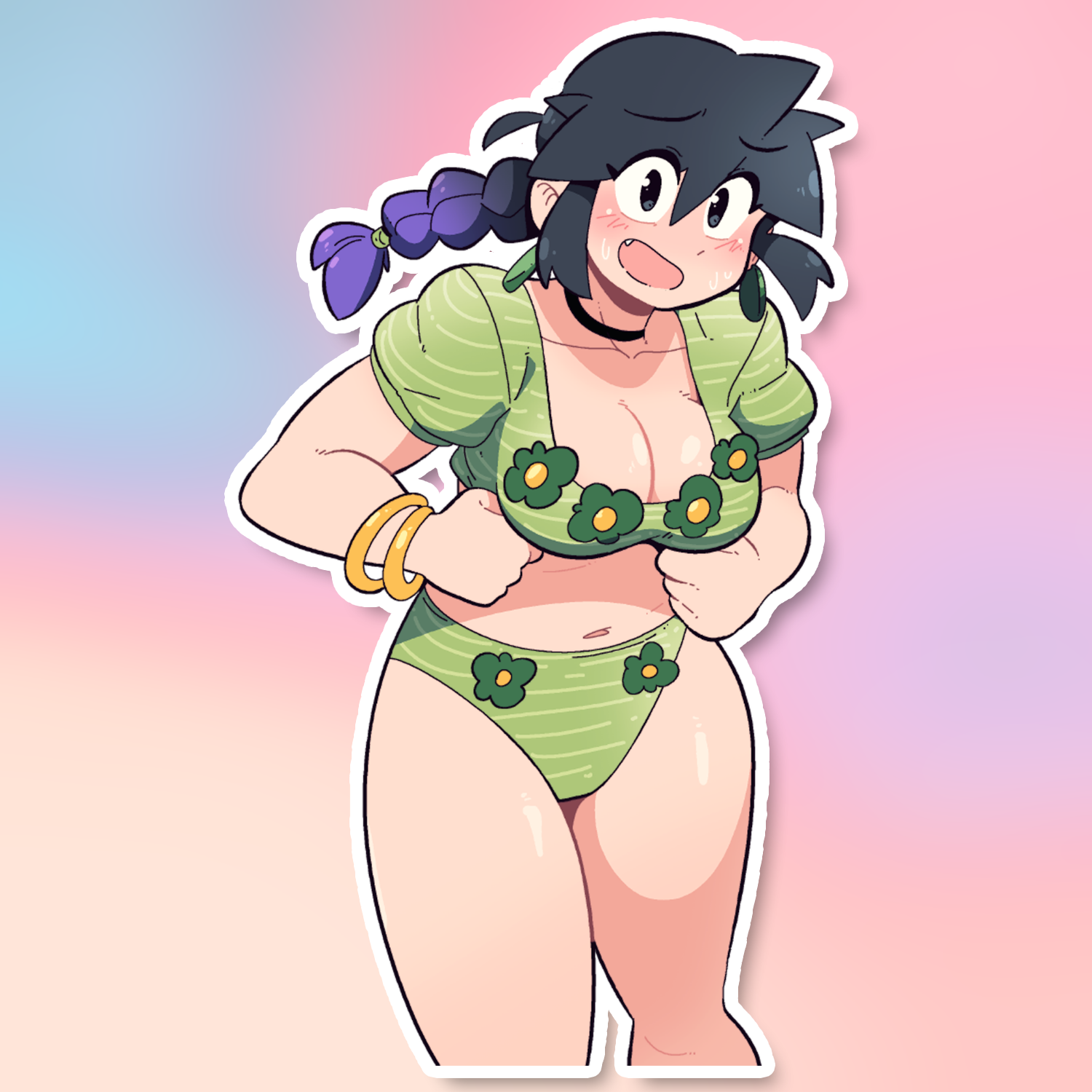 LUCIA GREEN SHIRT STICKER (VARIANTS) (BRYCE AND SCOTT)