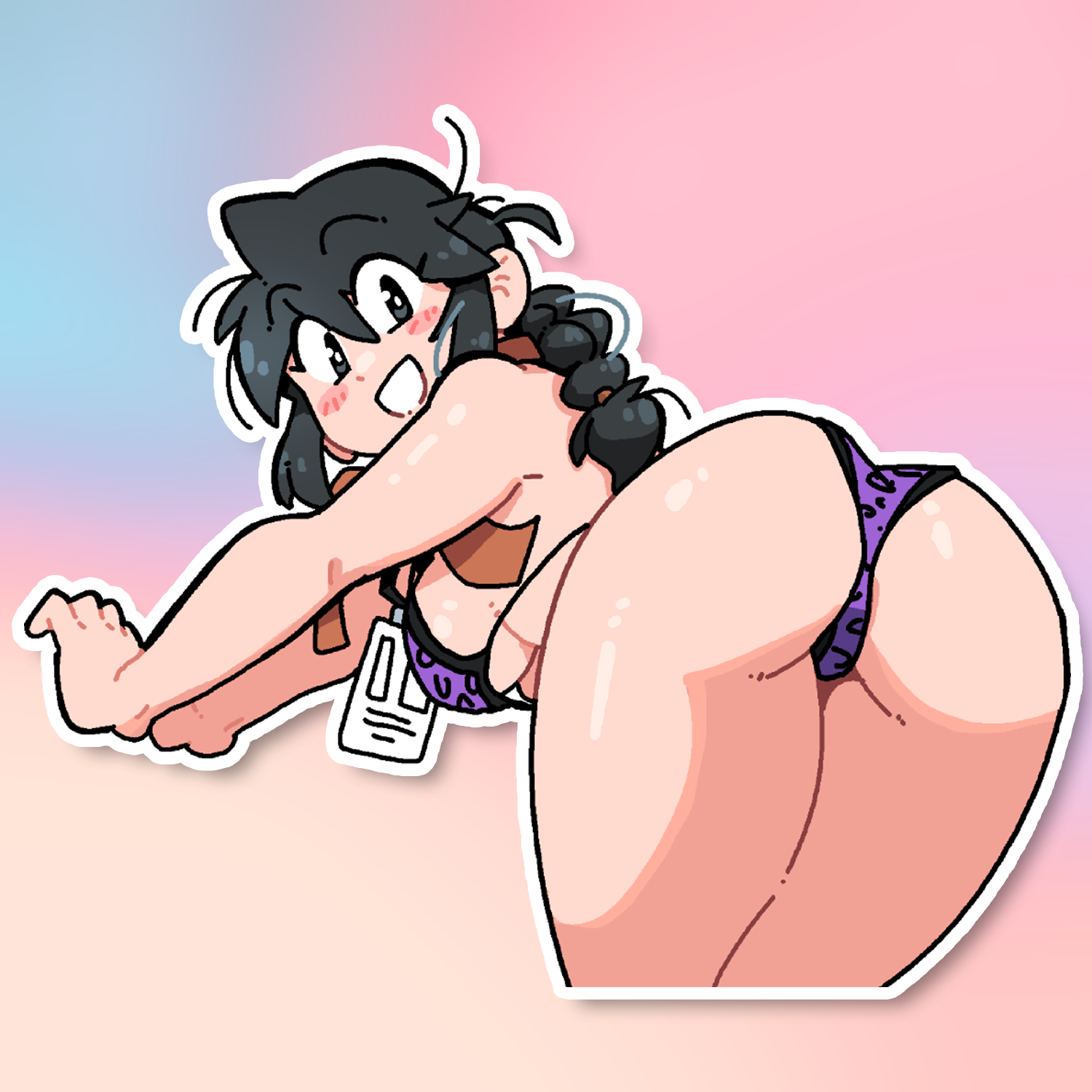 OFFICE LUCIA BENDING OVER STICKER! (VARIANTS) (BRYCE AND SCOTT)