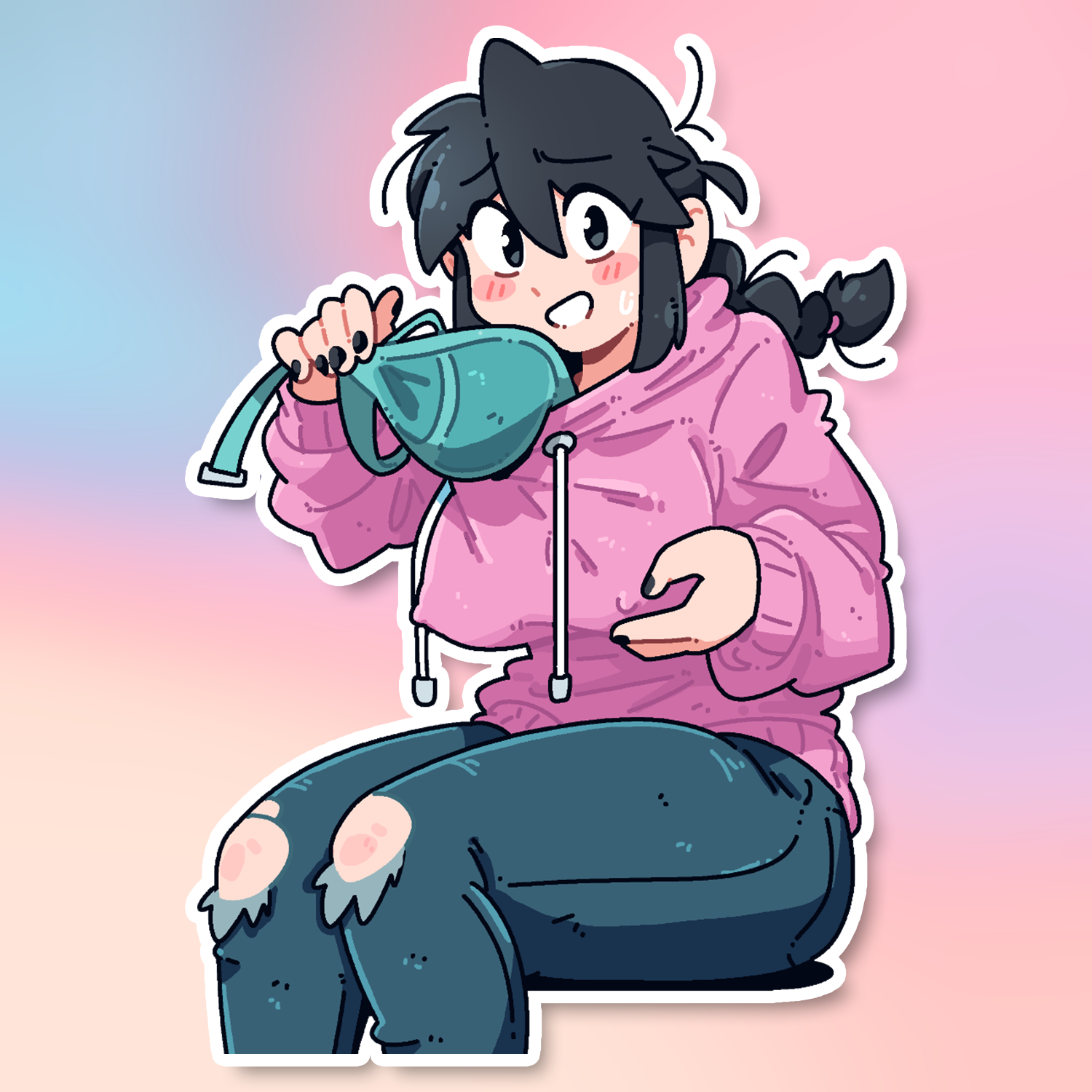 LUCIA PERKY HOODIE STICKER! (BRYCE AND SCOTT)