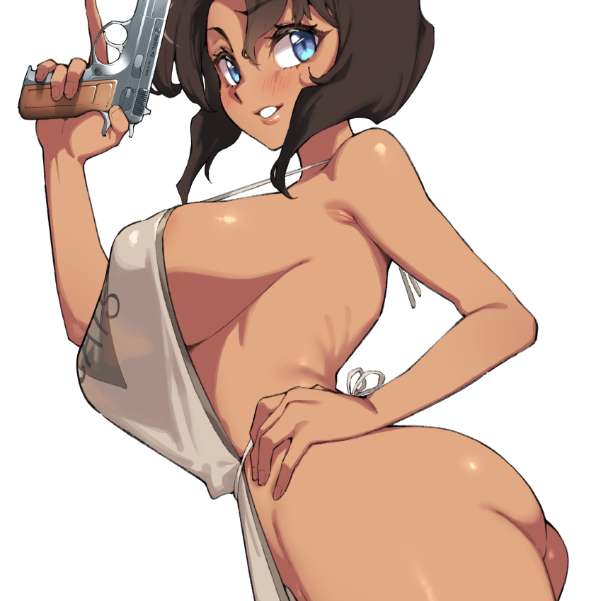 GUN-TOTING GAL STICKER! (FUYAHANA)