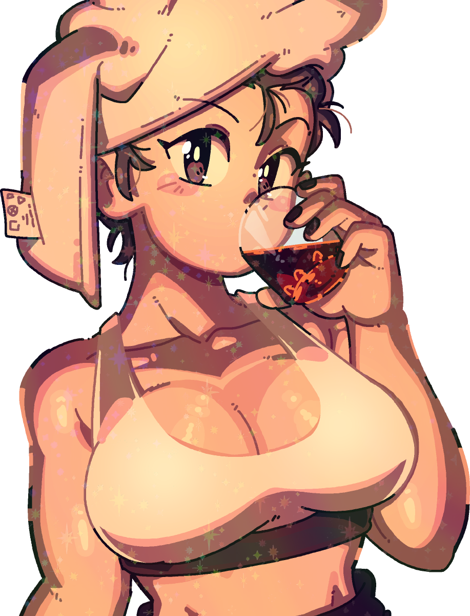 LUCIA ENJOYING A DRINK! (VARIANTS) (BRYCE AND SCOTT)