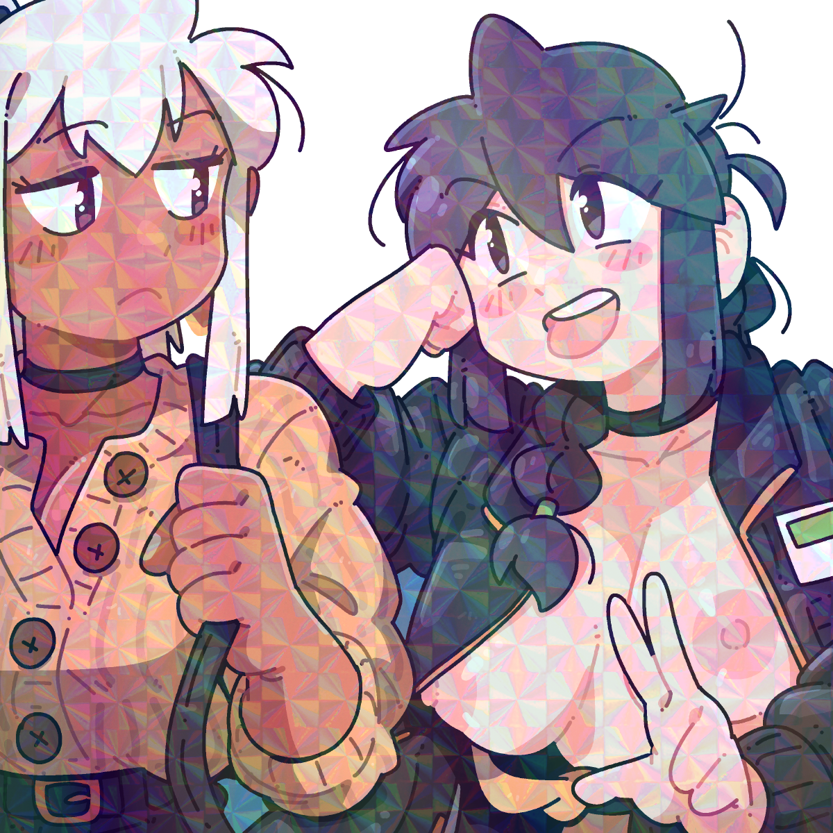 TONGUE OUT, PEACE SIGN UP STICKER! (BRYCE AND SCOTT)