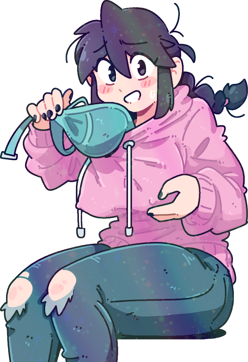LUCIA PERKY HOODIE STICKER! (BRYCE AND SCOTT)